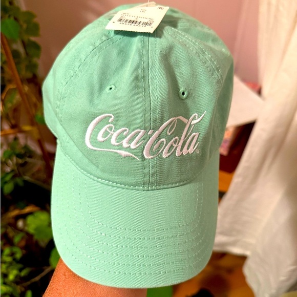 NWT Coca Cola Adjustable Seafoam Green Baseball Cap Unisex - Picture 1 of 6